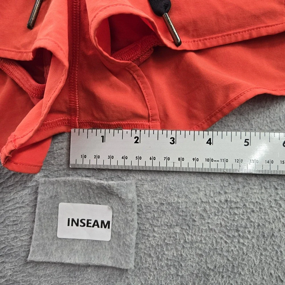 Lululemon Women Activewear Shorts 10 Orange Running Drawstring 2.5